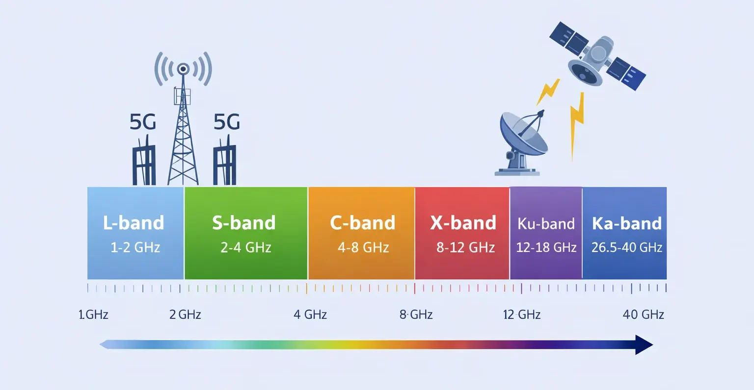 Complete Analysis of Microwave Frequency Bands: From L-band to Ka-band
