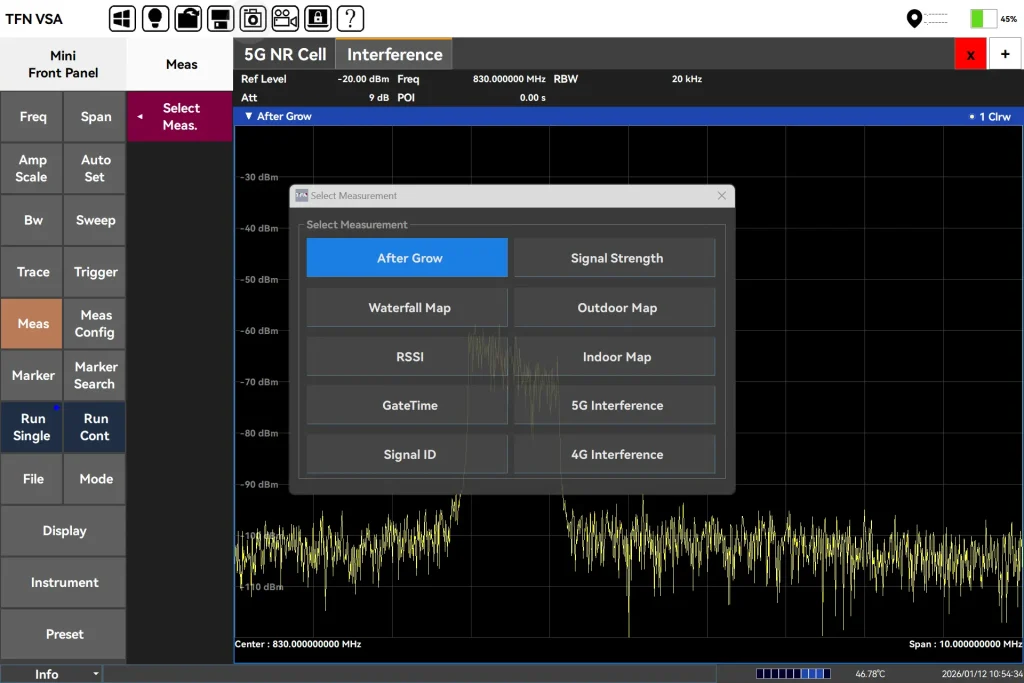 real-time spectrum analysis