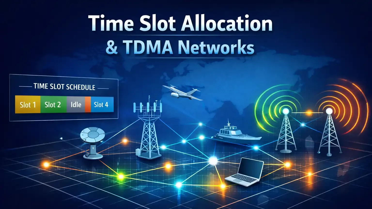 كيفية تأثير تخصيص الفتحة الزمنية على أداء الشبكة في أنظمة TDMA